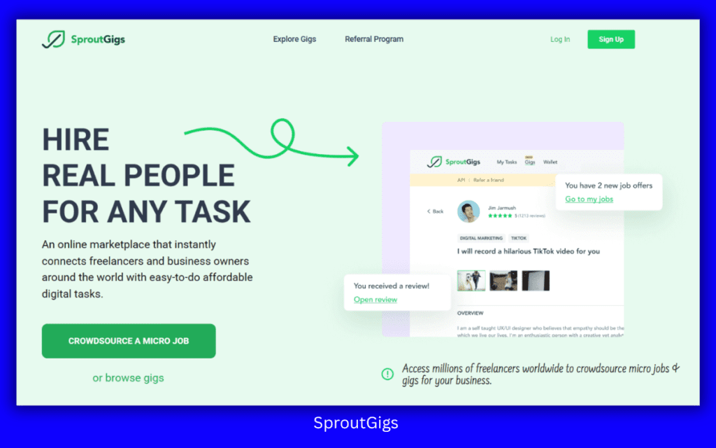 SproutGigs - Trusted Online Money Making Sites Without Investment
